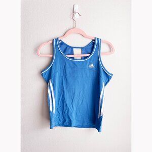 Adidas Tank Top Womens M Medium Blue Sleeveless Training Workout Running